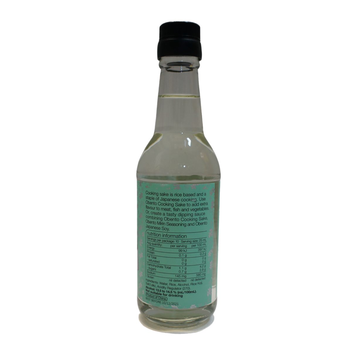 Obento Cooking Sake 250ml Back