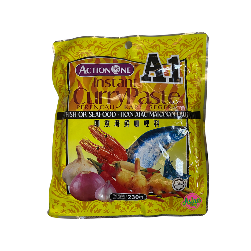 Action One Instant Curry Paste Fish & Seafood 230g Front