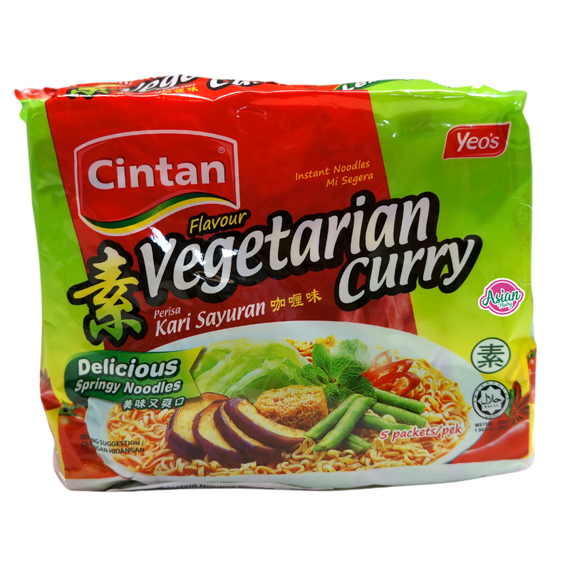 Cintan Instant Noodle Vegetarian Curry Flavour 5pk 355g Front
