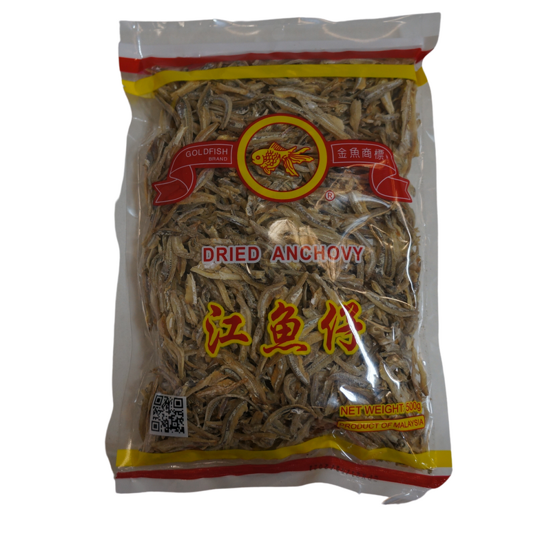 Goldfish Brand Dried Anchovy 500g Front