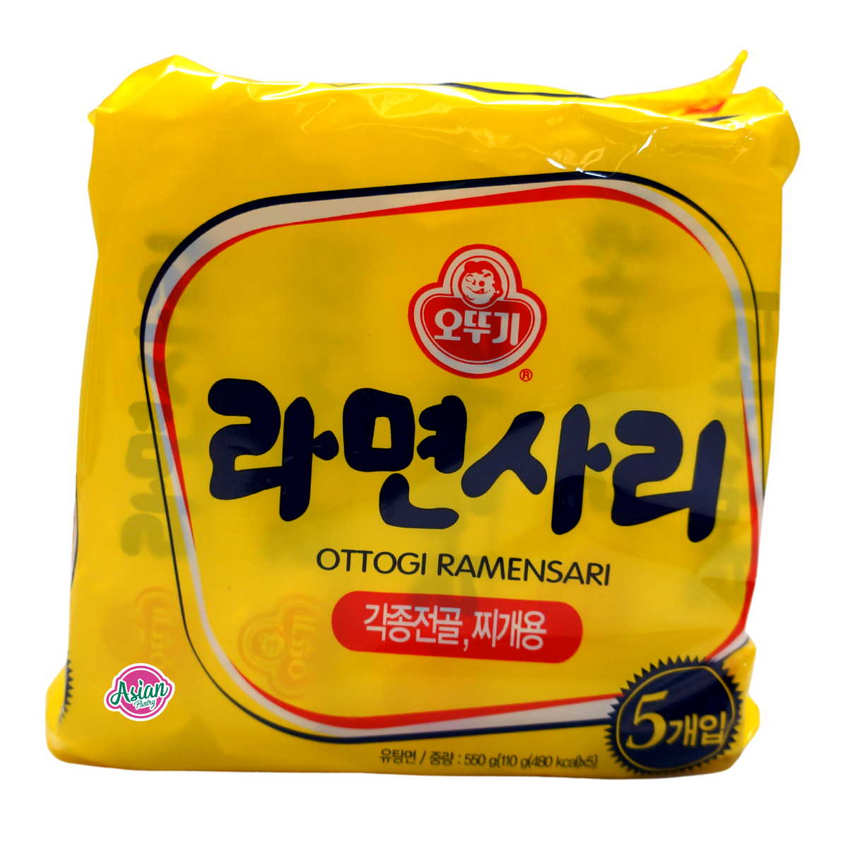 Ottogi Plain Ramensari Noodles 5pk 550g Front