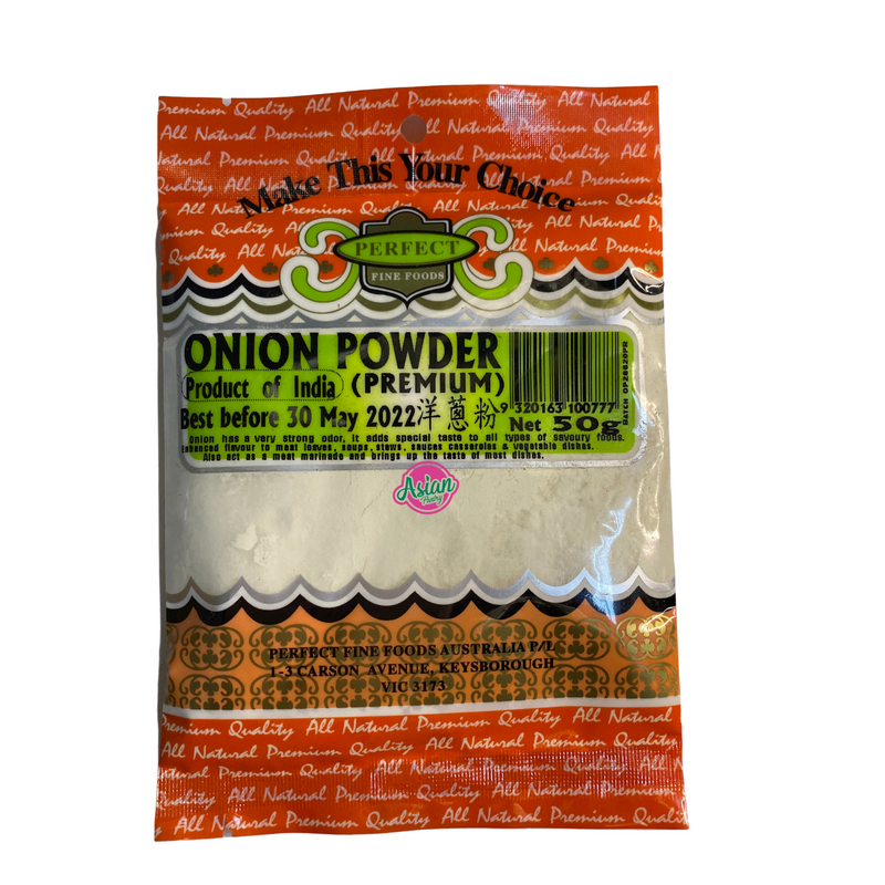 Perfect Fine Foods Onion Powder 50g Front