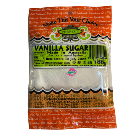 Perfect Fine Foods Vanilla Sugar 100g Front