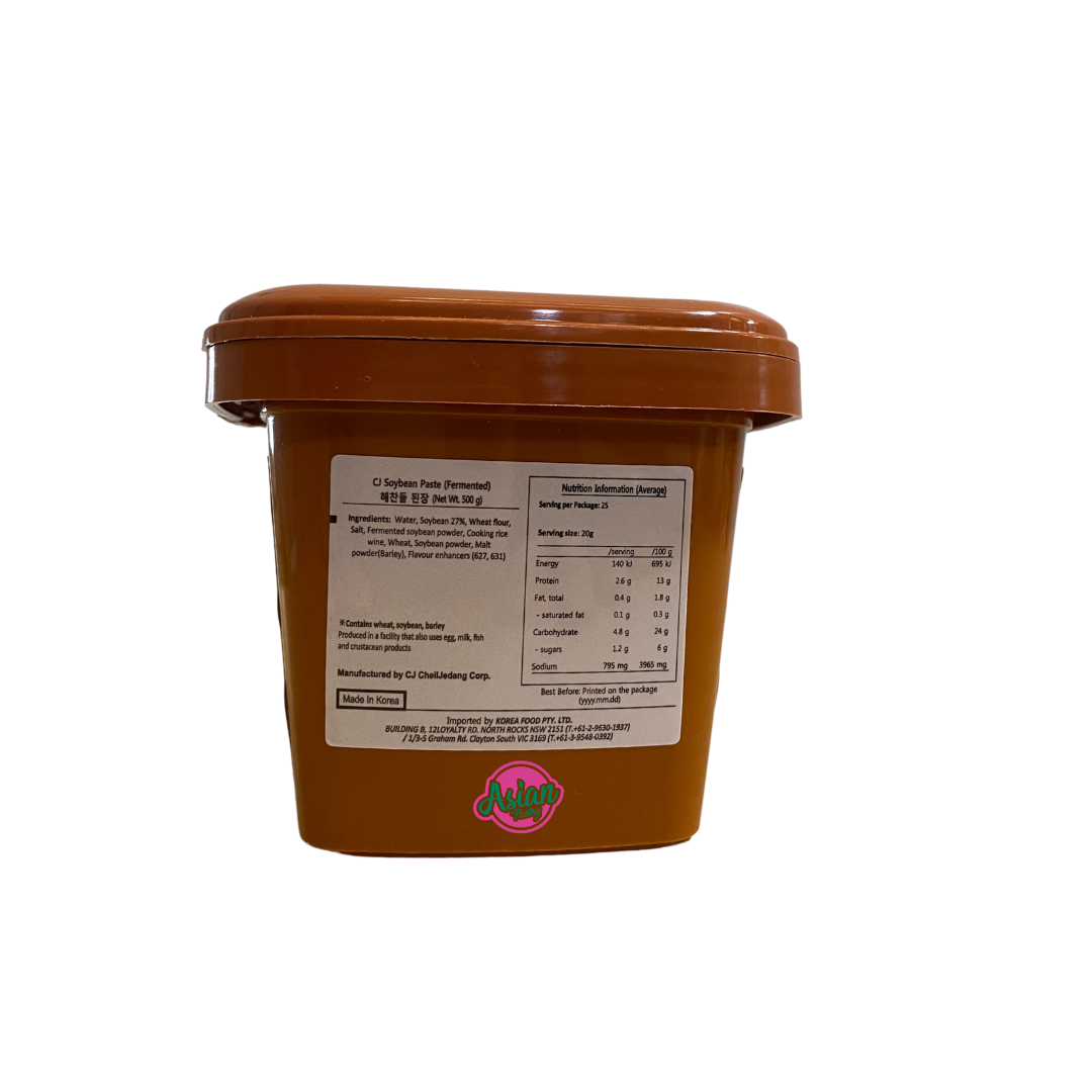CJ Fermented Soybean Paste 500g Nutritional Information & Ingredients