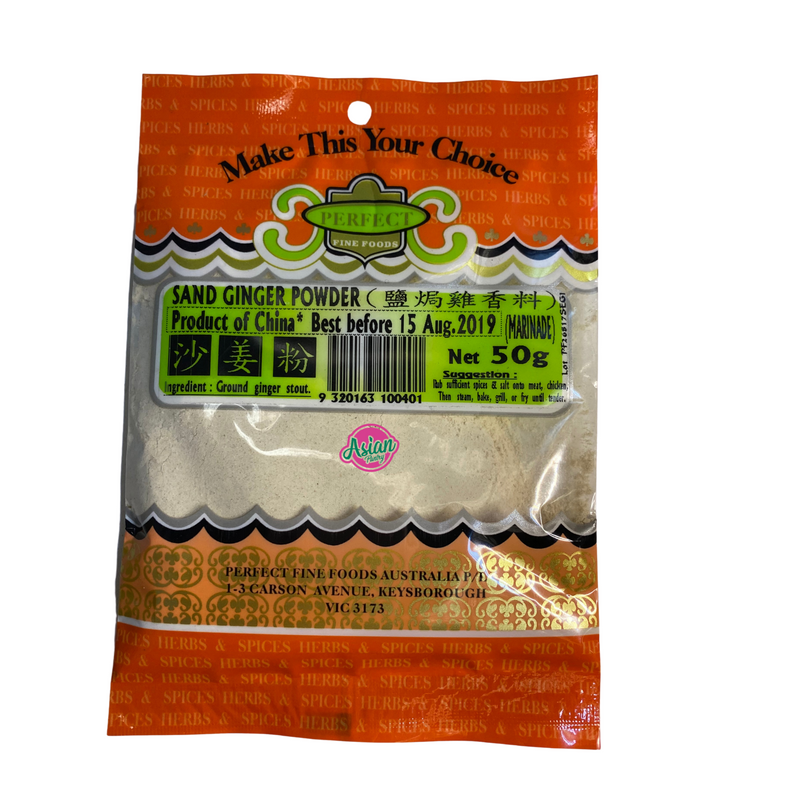 Perfect Fine Foods Sand Ginger Powder 50g Front