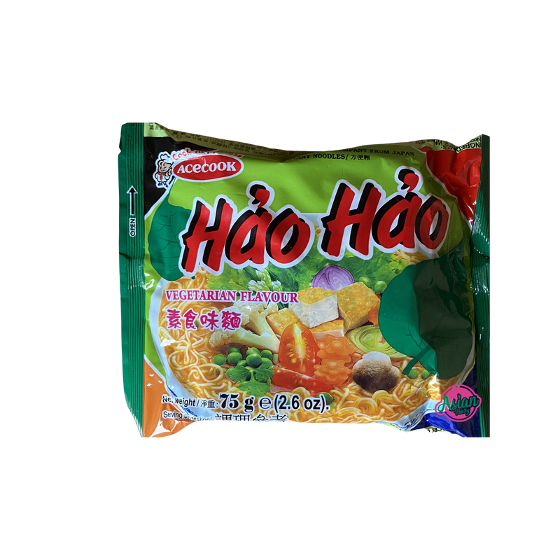 Acecook Hao Hao Noodle Vegetarian Flavour 75g Front