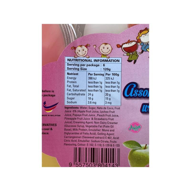 Jelly Melly Assorted Fruit Flavoured Pudding 720g Back