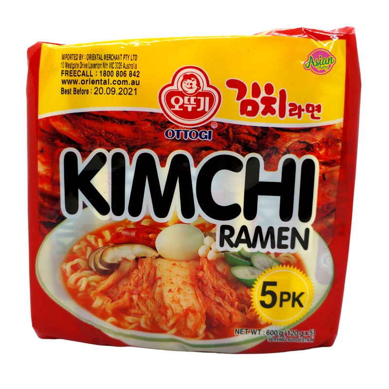 Ottogi Kimchi Ramen 5pk 600g Front