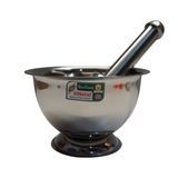 Tithafac Stainless Steel Mortar & Pestle 16cm 1set Front