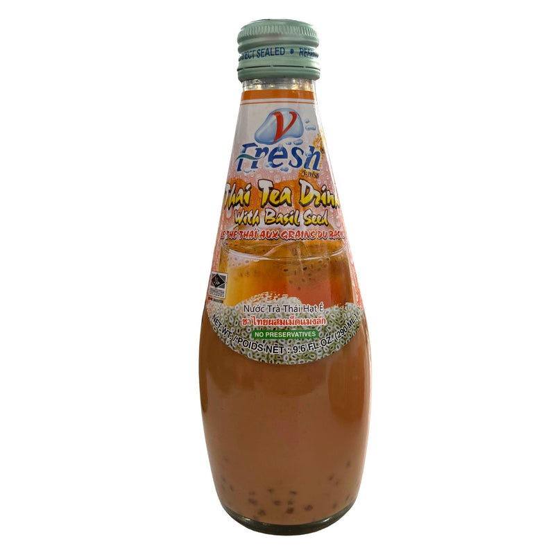 V Fresh Thai Tea with Basil Seed Drink 290ml Front