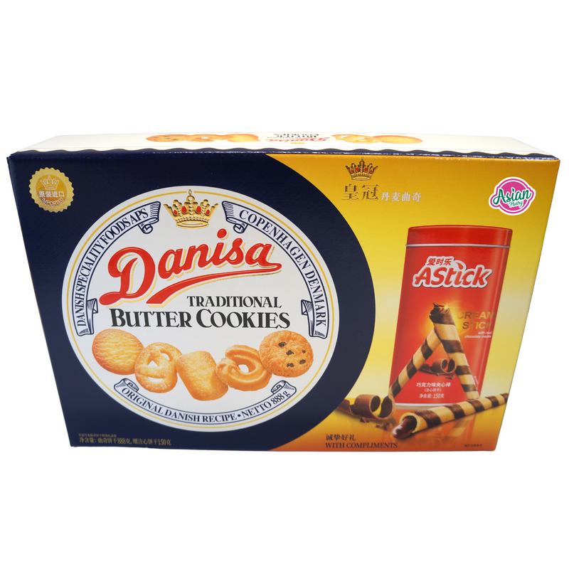 Danisa Butter Cookies & Chocolate Stick Gift Set 888g Back