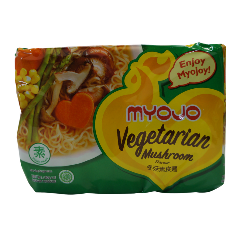 Myojo Vegetarian Mushroom Noodles 5 pack 400g Front