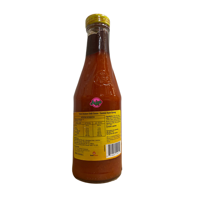 ABC Fried Chicken Chilli Sauce 335ml Back