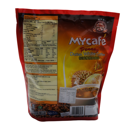 Coffee Tree My Cafe Durian Coffee Mix 600g Back