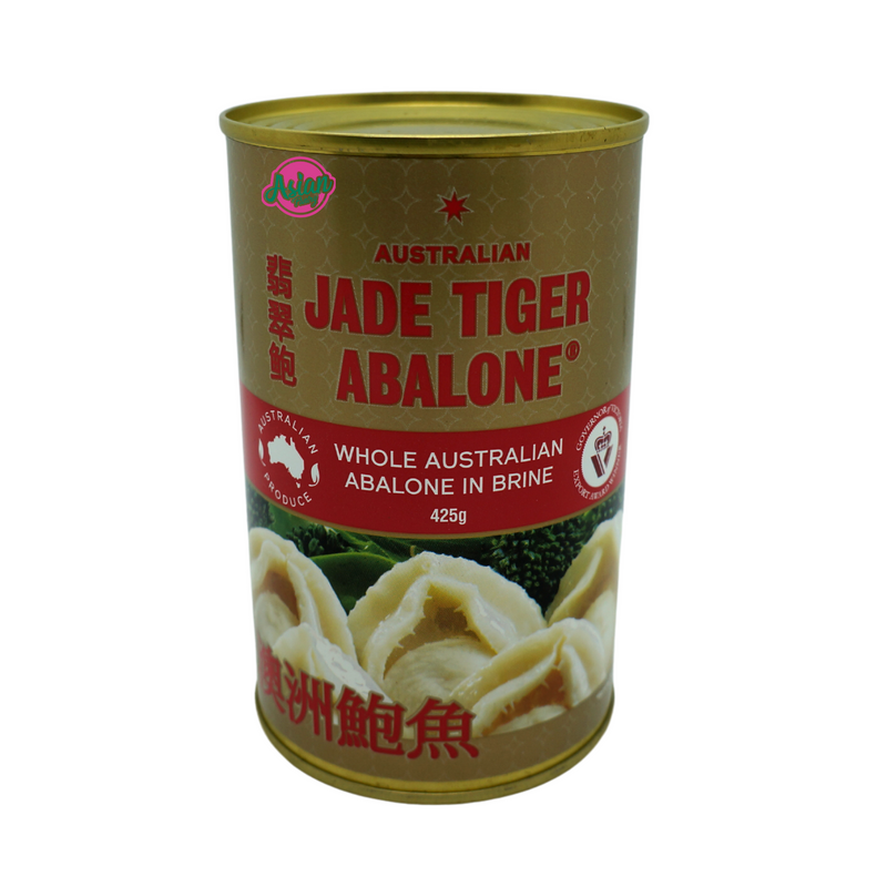 Jade Tiger Whole Abalone in Brine 425g Front
