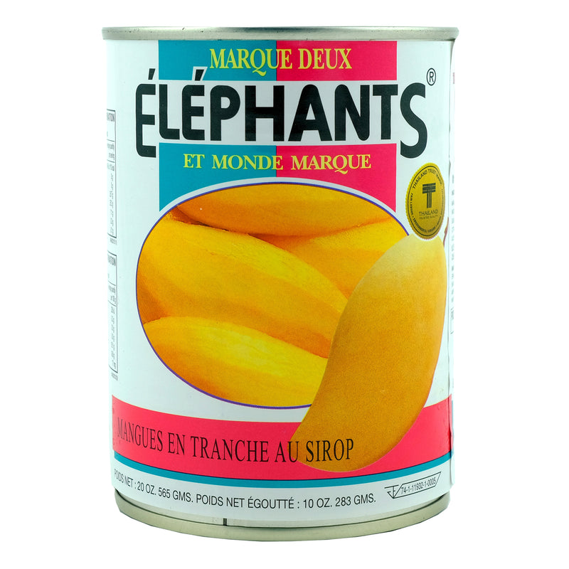 Twin Elephants Mango in Syrup 565g Back