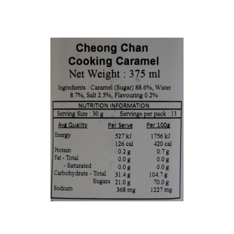 Cheong Chan Cooking Caramel 375ml Back