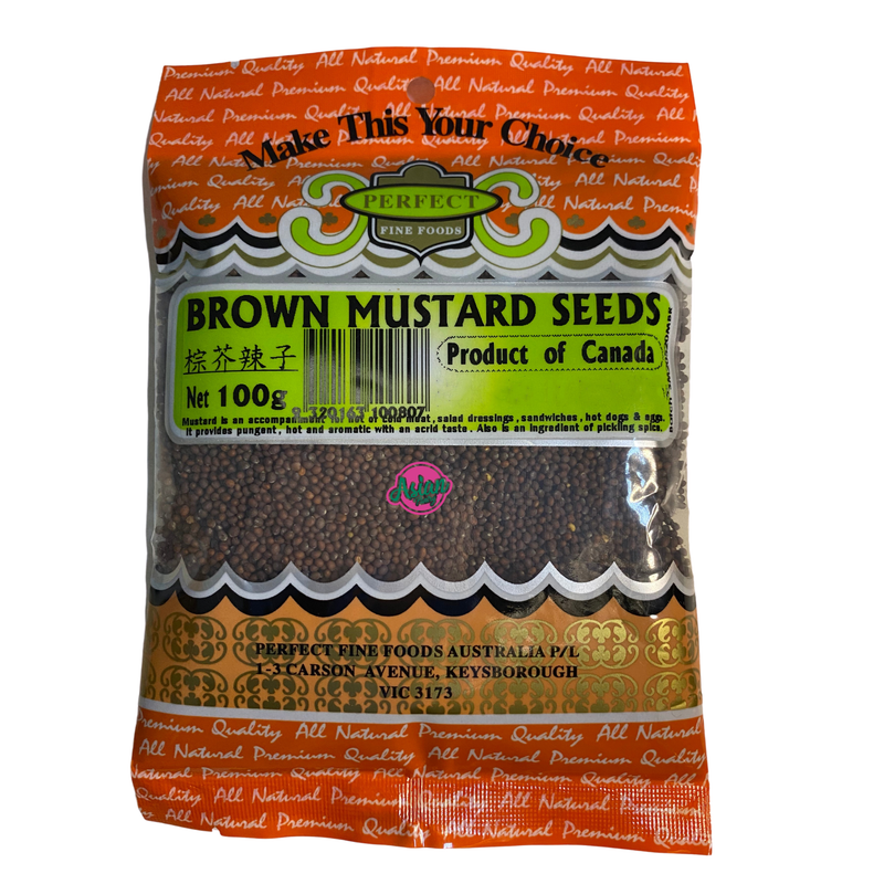Perfect Fine Foods Brown Mustard Seeds 100g Front