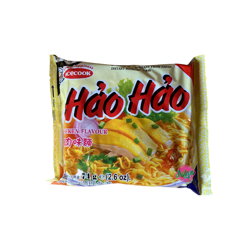 Acecook Hao Hao Noodle Chicken Flavour 74g Front
