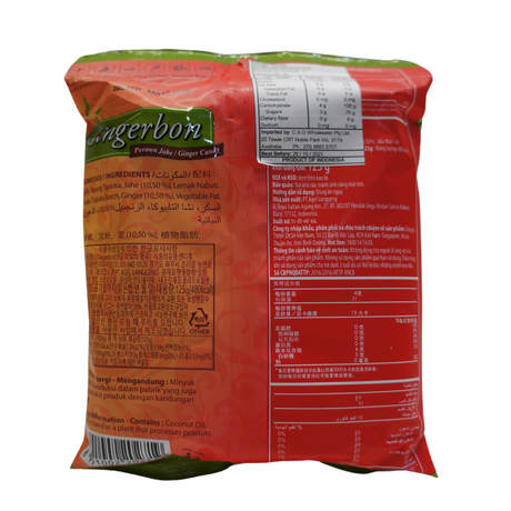 Agel Gingerbon Candy 125g Back