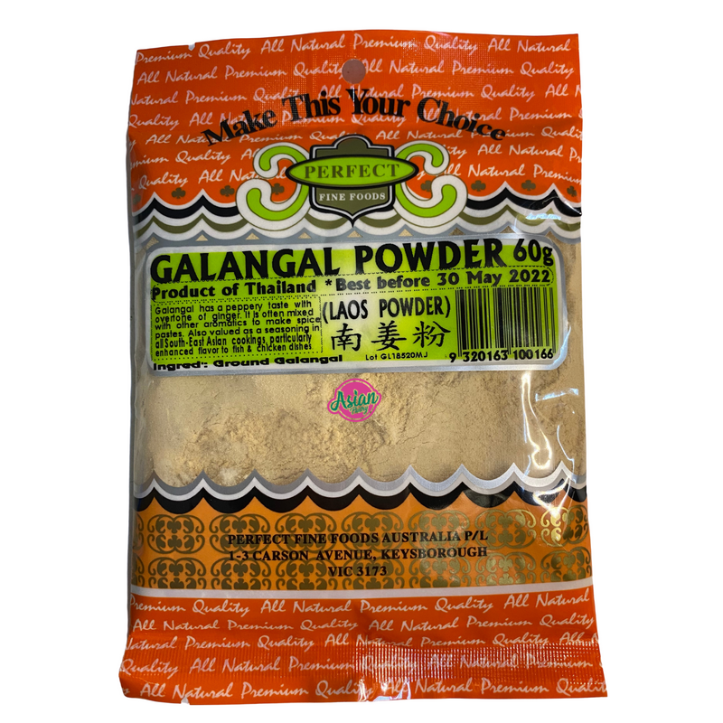 Perfect Fine Foods Galangal Powder 60g Front