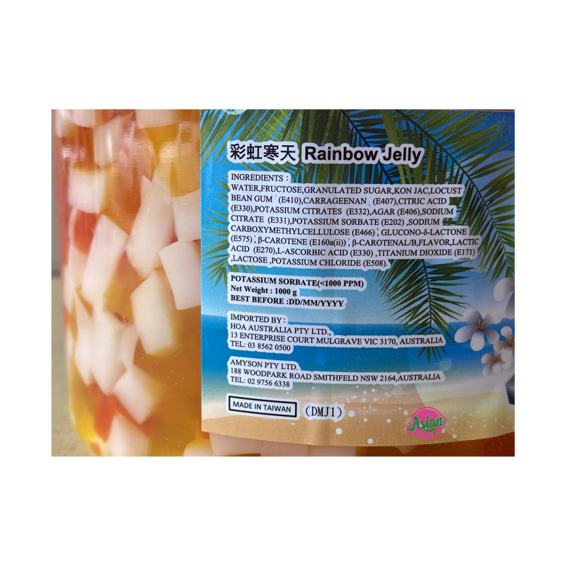 Sugar Honey Rainbow Jelly 1000g Nutritional Information & Ingredients