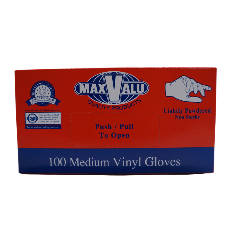 Maxvalu Vinyl Gloves Medium (Powdered) 100pcs Front