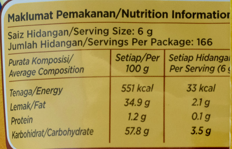 Nestle Coffee Mate Creamer 1000g Nutritional Information & Ingredients