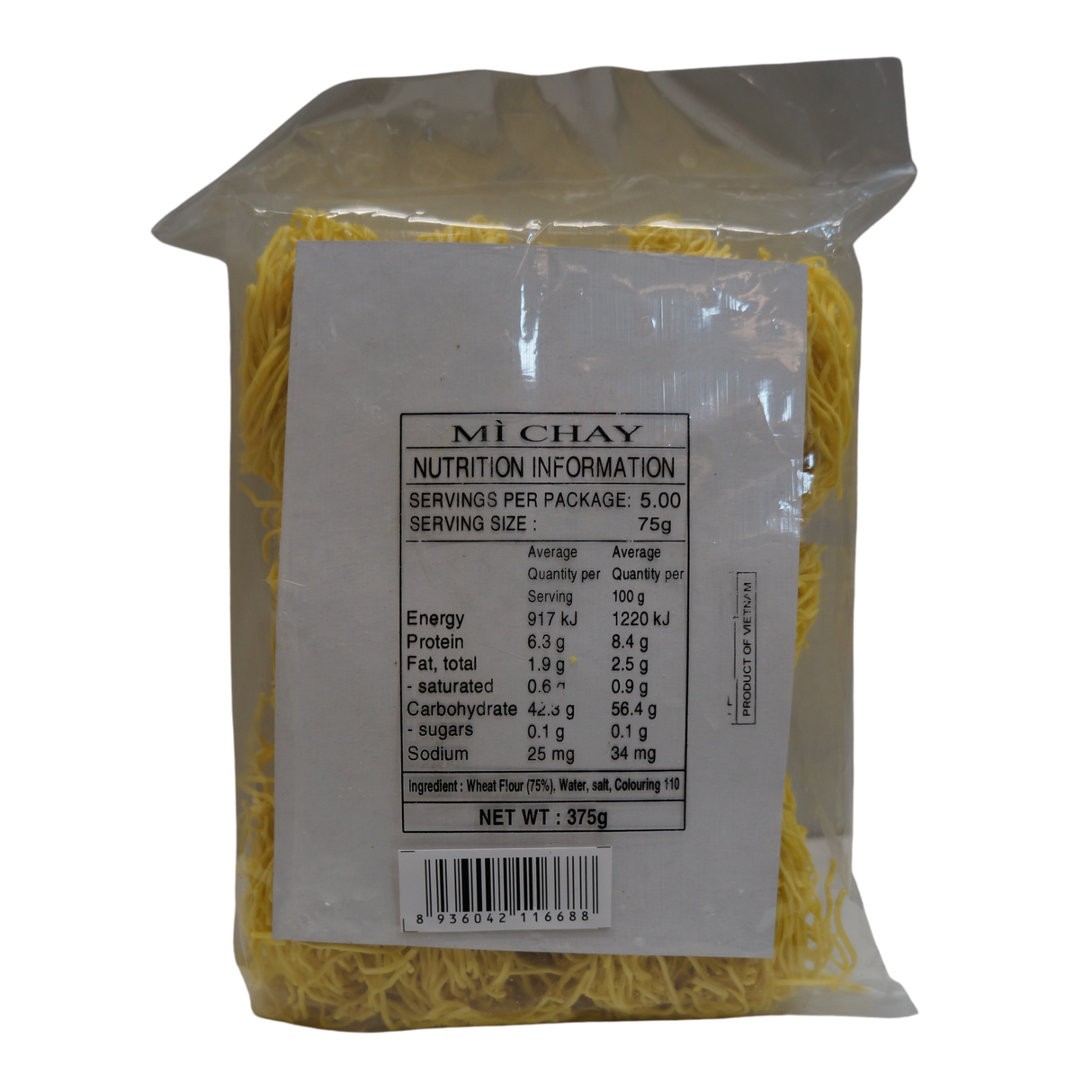 Horse Brand Vegetarian Noodle Thin 375g Back