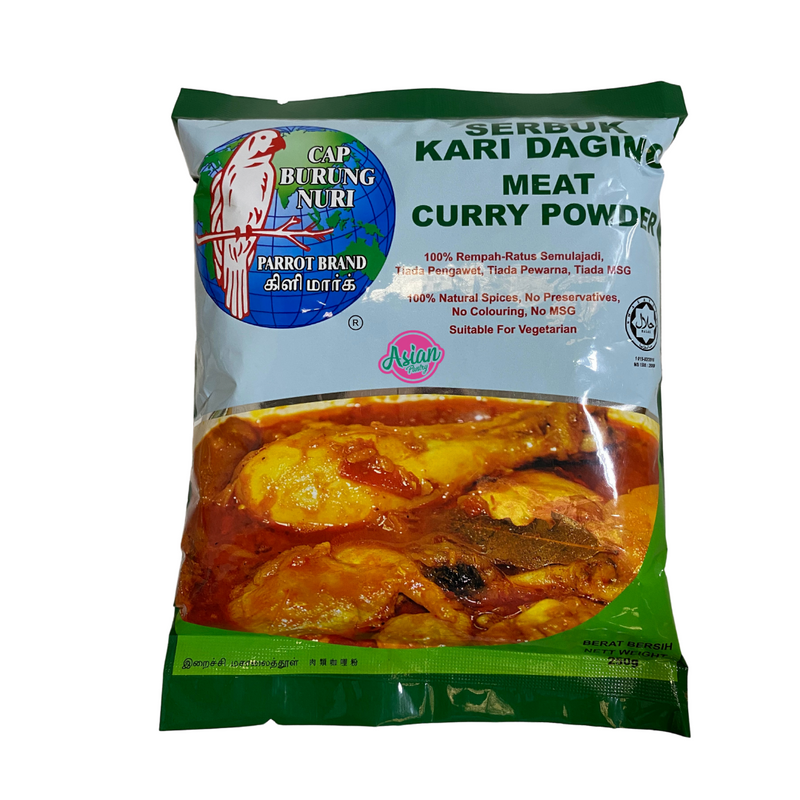 Parrot Brand Meat Curry Powder 250g Front
