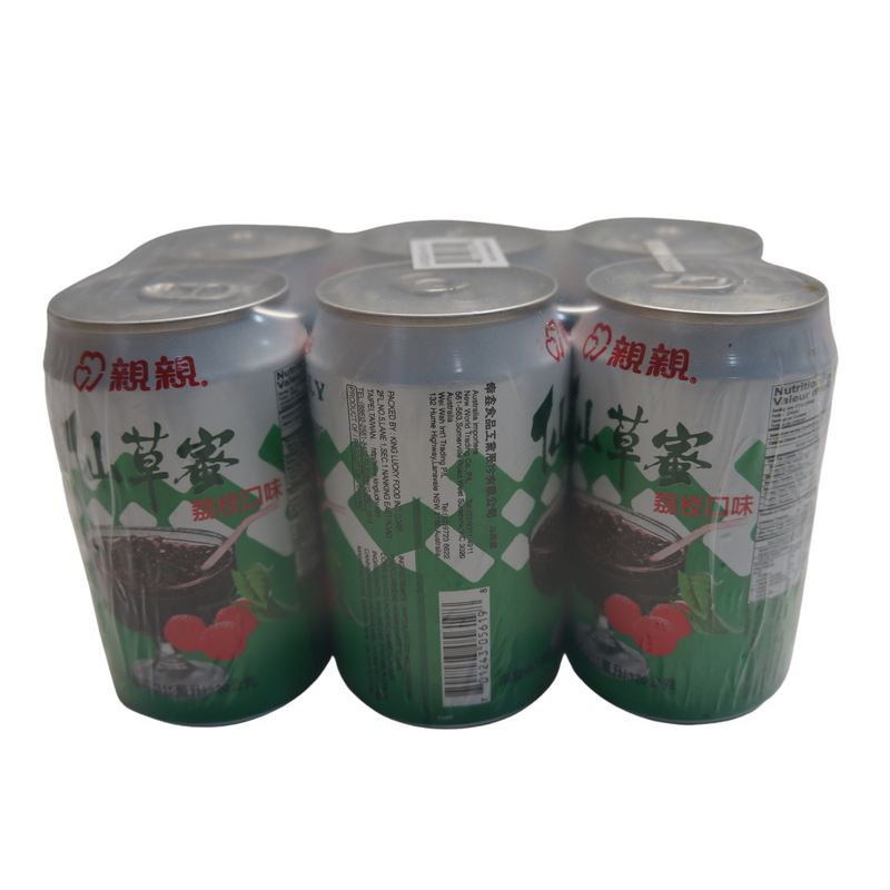 Chin Chin Grass Jelly Drink Lychee 6 Pack 1890ml Front