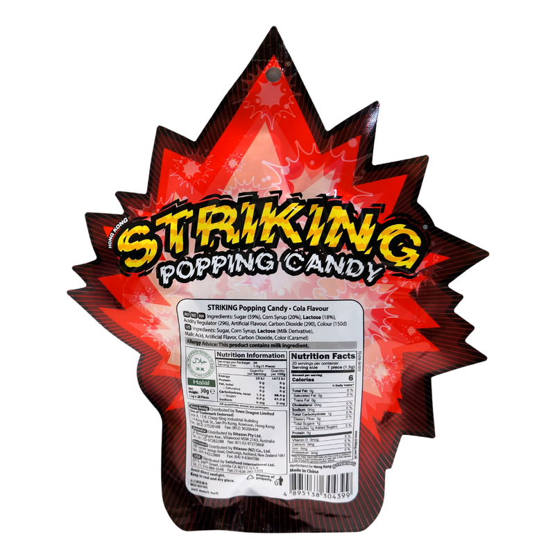 Striking Popping Candy COLA 30g Back