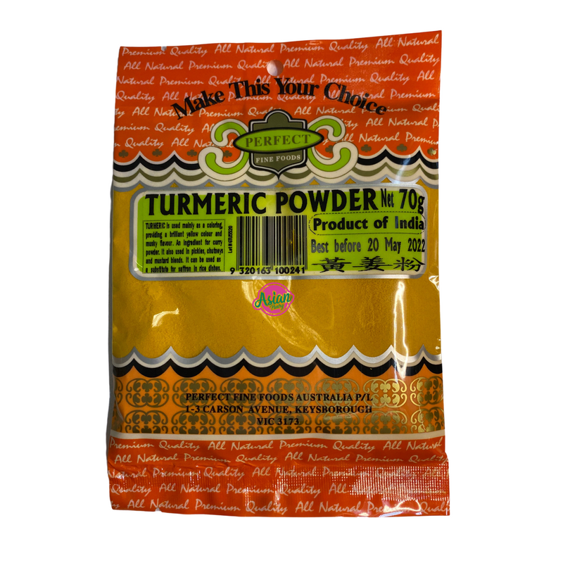 Perfect Fine Foods Turmeric Powder 70g Front