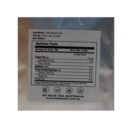 My Blue Tea Blue Butterfly Pea Powder 50g Back