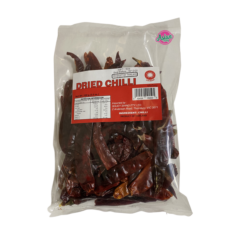 Red Dragon Dried Chilli (small) 100g Front