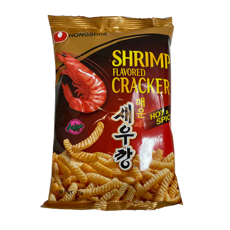 Nongshim Shrimp Flavoured Crackers Hot & Spicy 75g Front