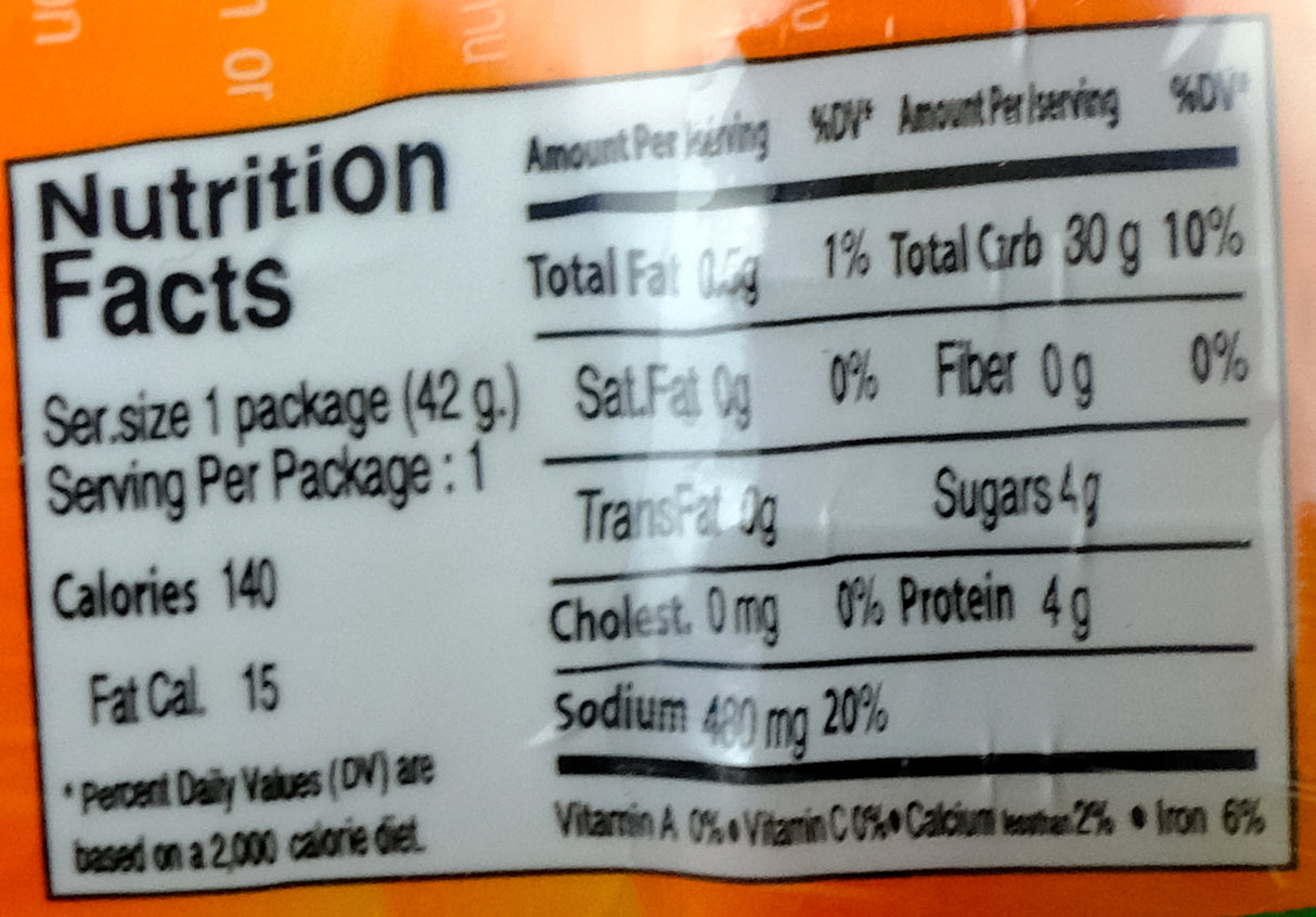 Madam Pum Jok Cup Chicken 6PK 252g Nutritional Information & Ingredients