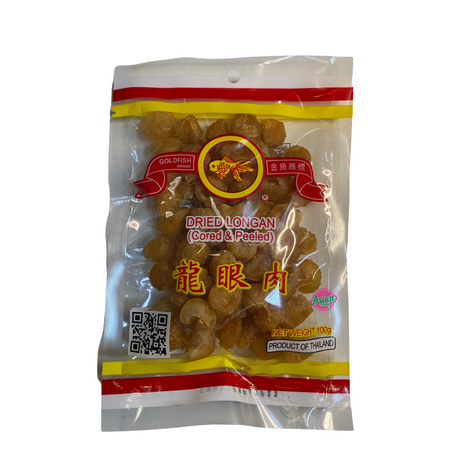 Goldfish Brand Dried Longan 100g Front