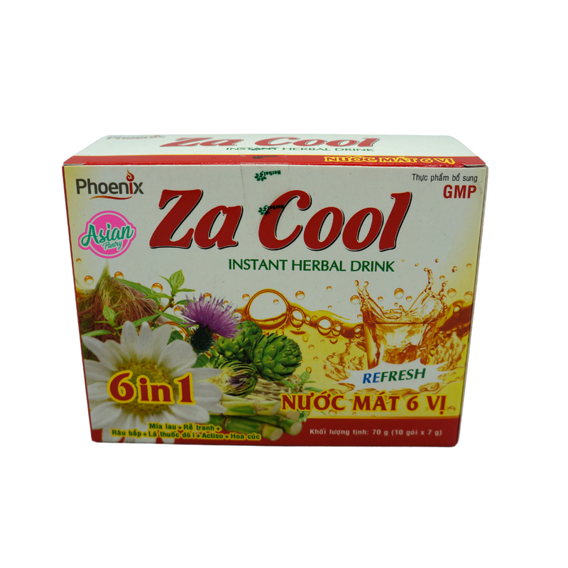 Za Cool 6 in 1 Instant Herbal Tea 10pk 70g Front