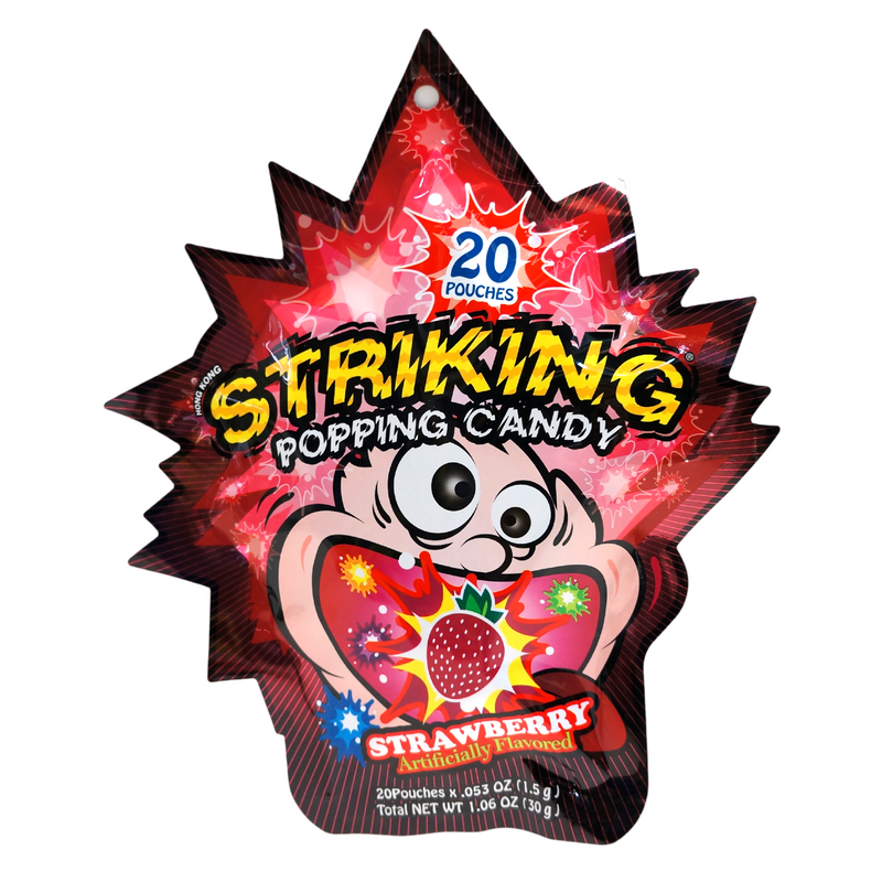 Striking Popping Candy STRAWBERRY 30g Front