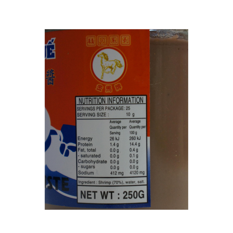 Horse Brand Extra Shrimp Paste 225g Nutritional Information & Ingredients