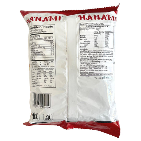 Hanami Prawn Crackers Original 100g Back