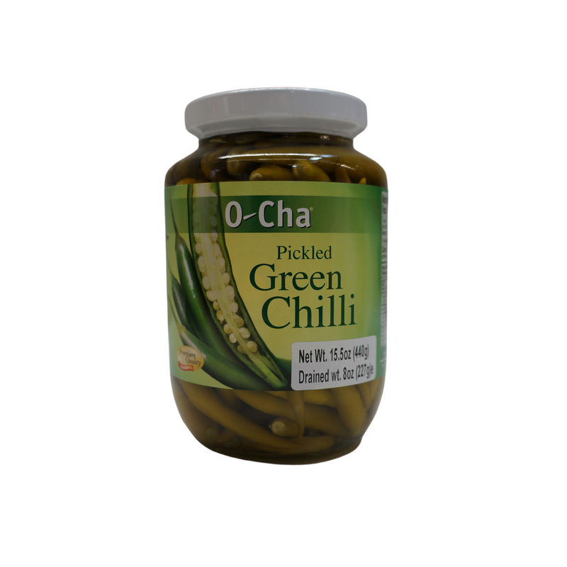 O-Cha Pickled Green Chilli 440g Front