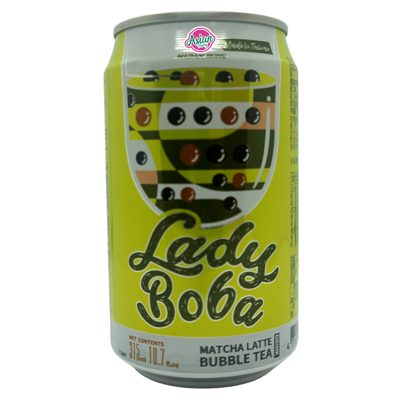 Lady Boba Matcha Latte Bubble Tea 315ml Front