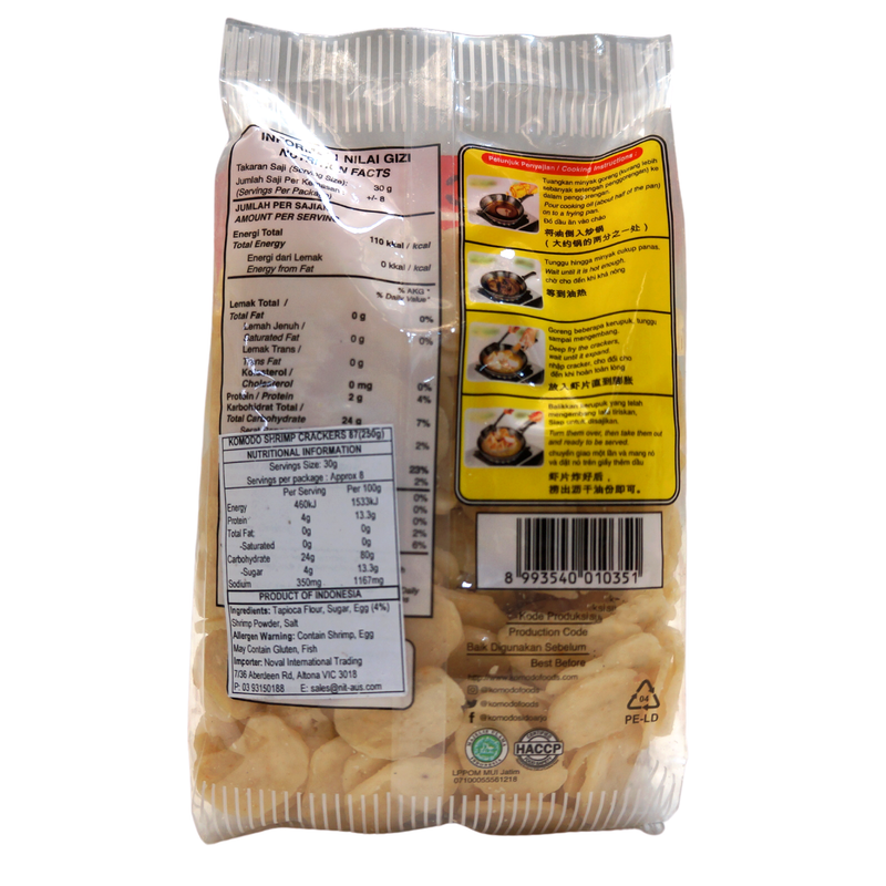 Komodo Shrimp Crackers (Small Pieces) 250g Back