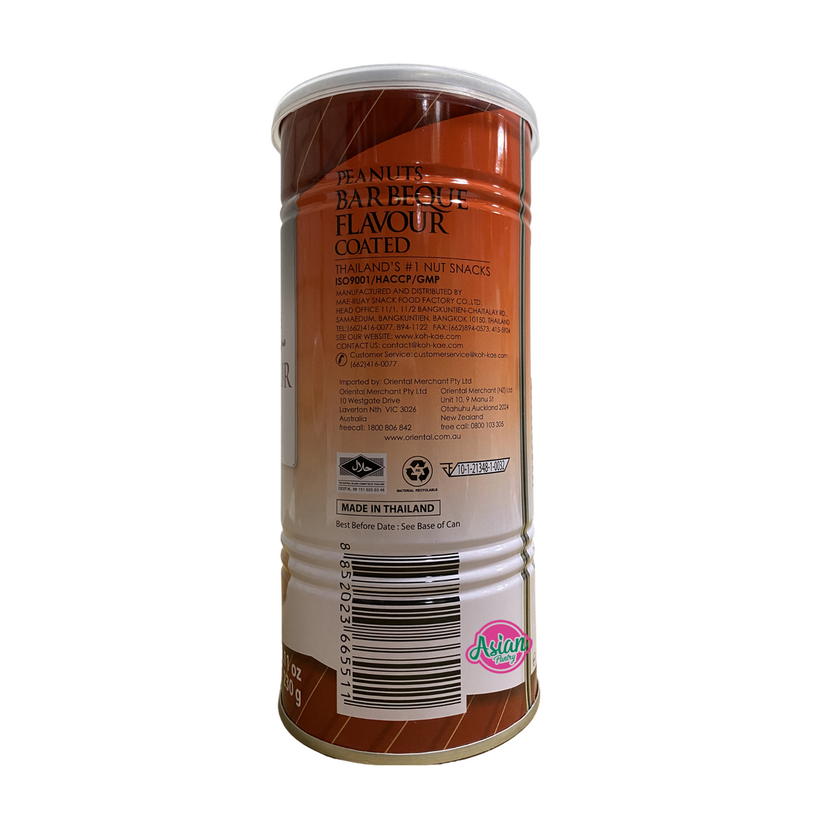 Koh Kae Coated Peanuts Barbeque Flavour 230g Nutritional Information & Ingredients