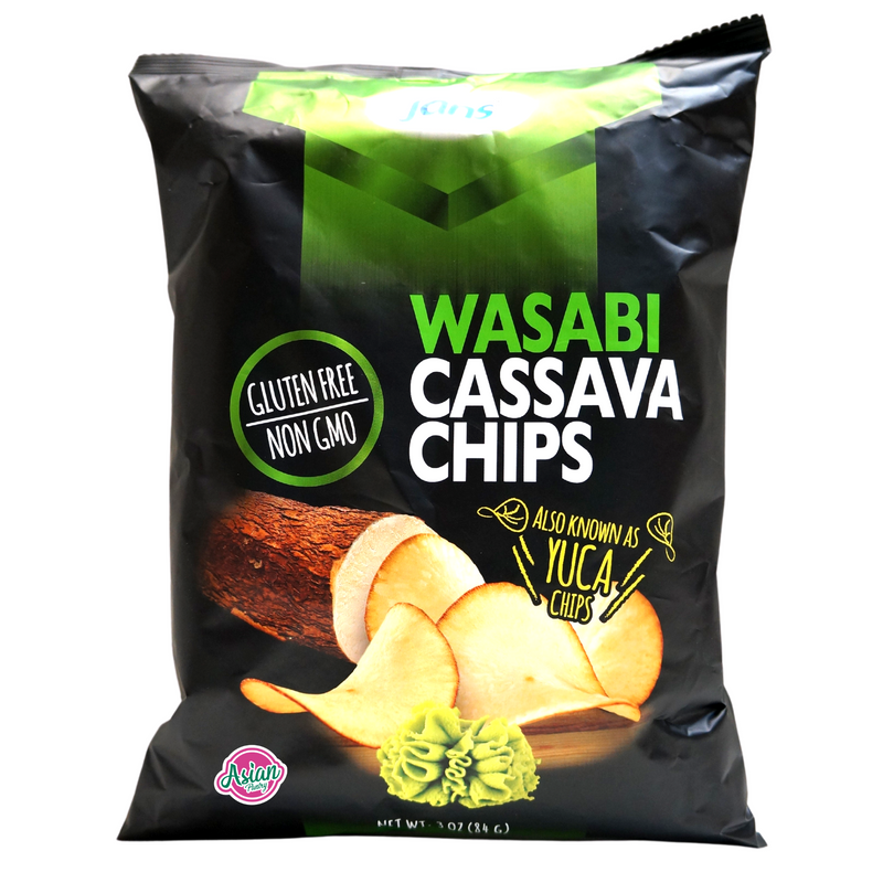 Jans Wasabi Cassava Chips [GLUTEN FREE] 84g Front