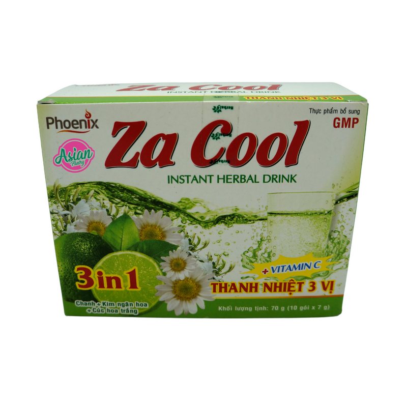 Za Cool 3 in 1 Vitamin C Herbal Tea 10pk 70g Front