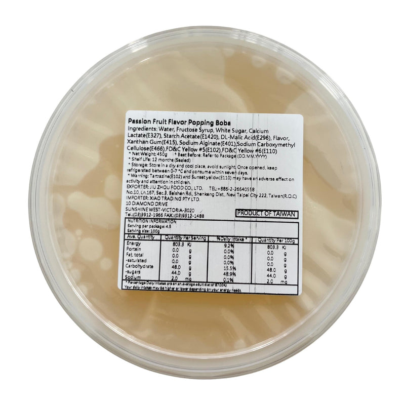 Xiao Passionfruit Flavour Popping Boba 450g Front