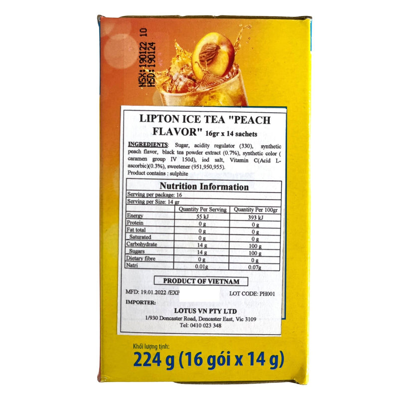 Lipton Lipton Ice Tea Peach 224g (Best Before 16/05/2024)